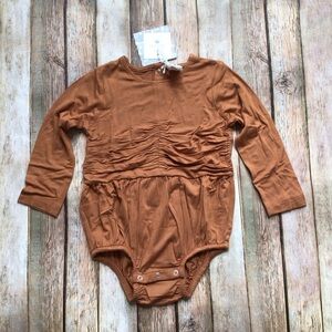 NWT Kate Quinn Bamboo Coffee Spice Ruched Bubble